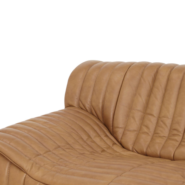 Duvina 3 Seater Sofa - Amber Tan Leather