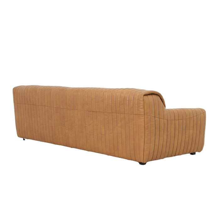 Duvina 3 Seater Sofa - Amber Tan Leather