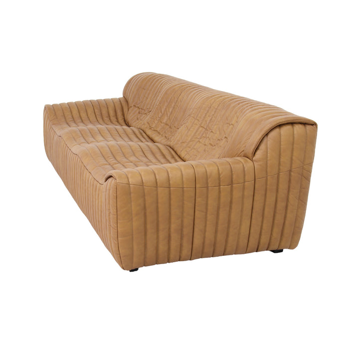 Duvina 3 Seater Sofa - Amber Tan Leather