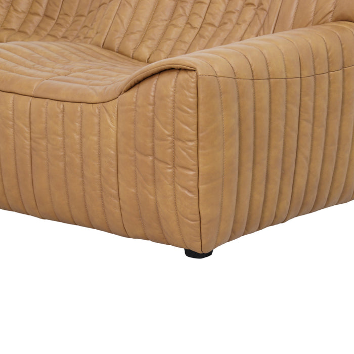 Duvina 3 Seater Sofa - Amber Tan Leather