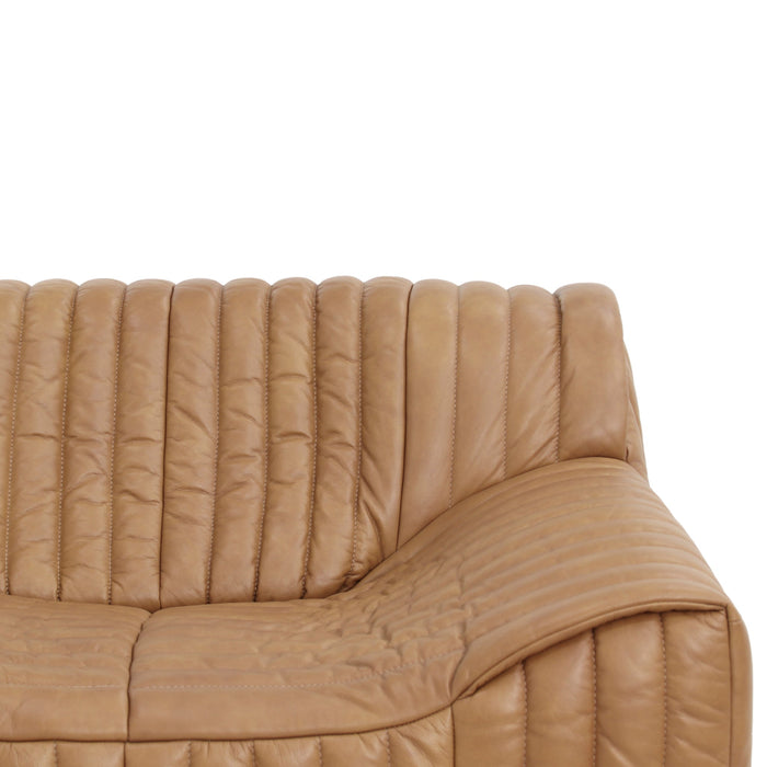 Duvina 3 Seater Sofa - Amber Tan Leather