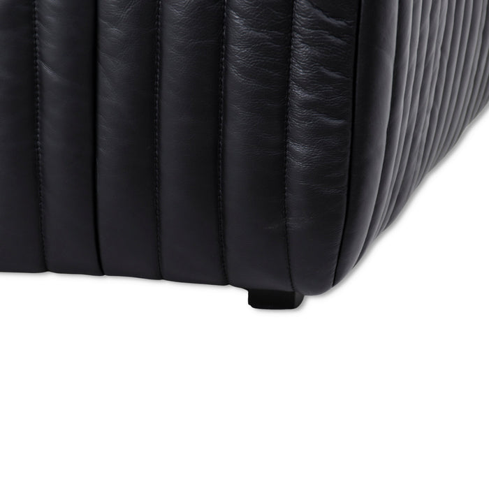 Duvina Armchair - Black Leather