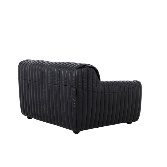 Duvina Armchair - Black Leather