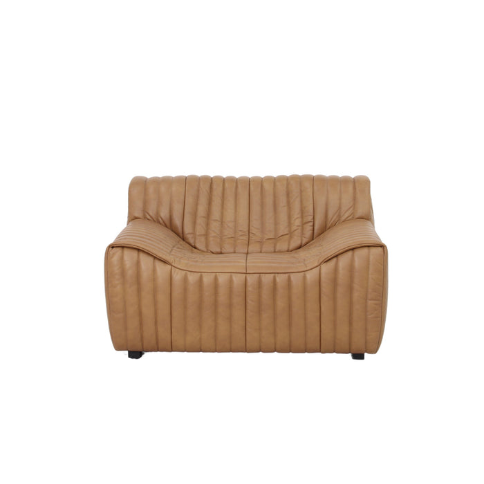 Duvina Armchair - Amber Tan Leather