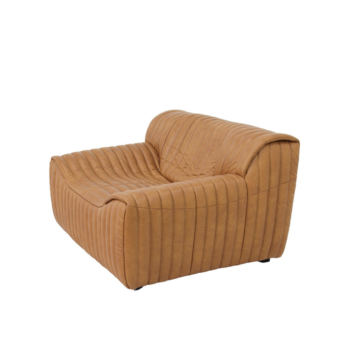 Duvina Armchair - Amber Tan Leather