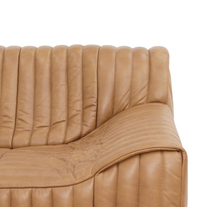 Duvina Armchair - Amber Tan Leather