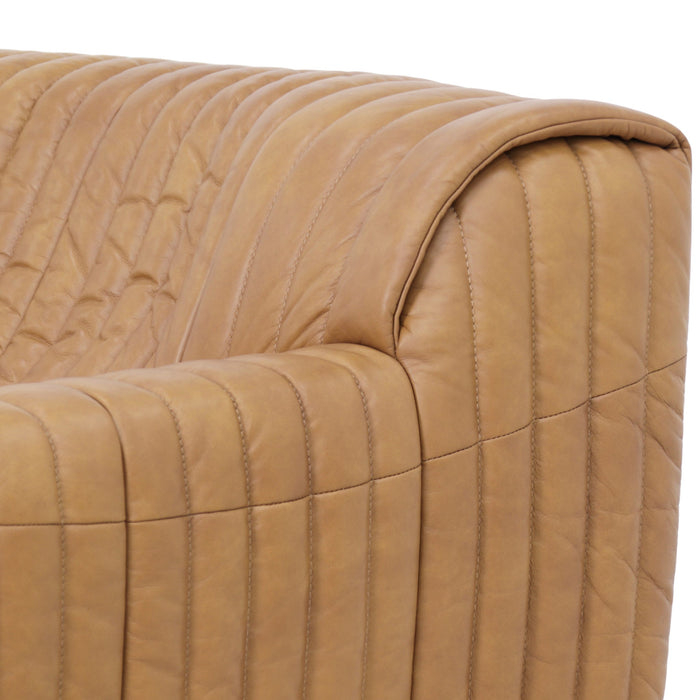 Duvina Armchair - Amber Tan Leather