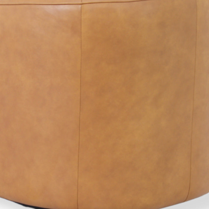 Soltan Swivel Armchair - Amber Tan Leather