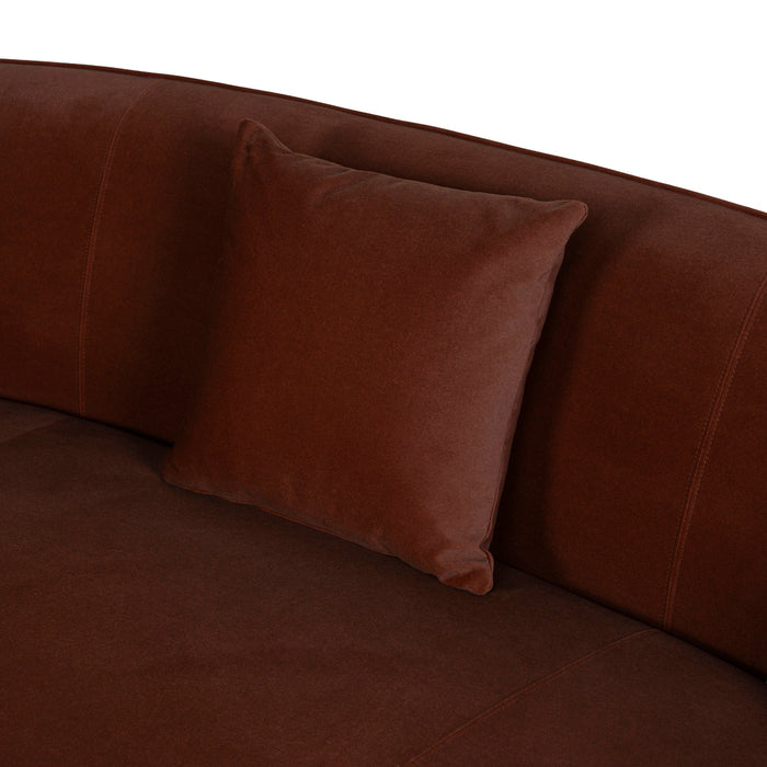 Jake 4 Seater Fabric Sofa - Burnt Brown