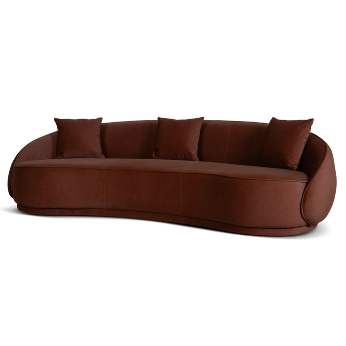 Jake 4 Seater Fabric Sofa - Burnt Brown