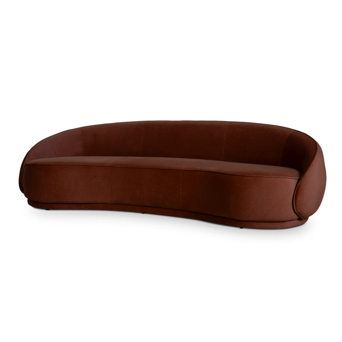 Jake 4 Seater Fabric Sofa - Burnt Brown