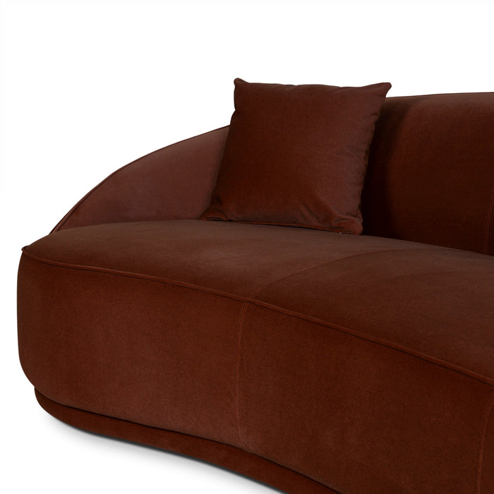 Jake 4 Seater Fabric Sofa - Burnt Brown