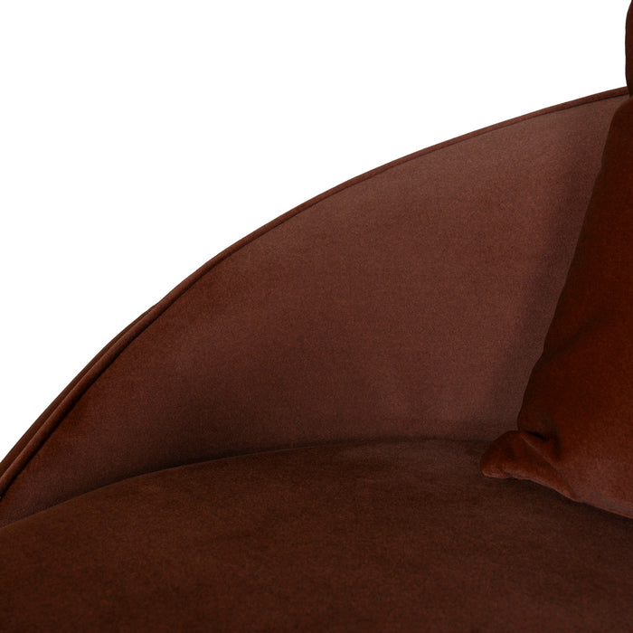Jake 4 Seater Fabric Sofa - Burnt Brown