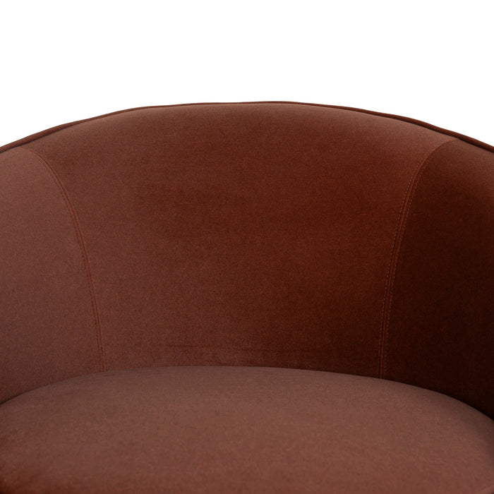Jake Fabric Armchair - Burnt Brown