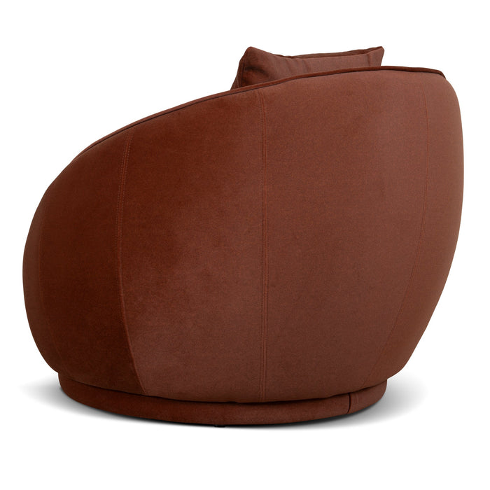 Jake Fabric Armchair - Burnt Brown