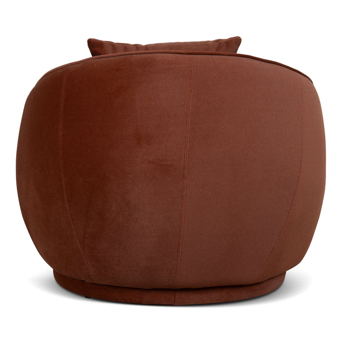 Jake Fabric Armchair - Burnt Brown