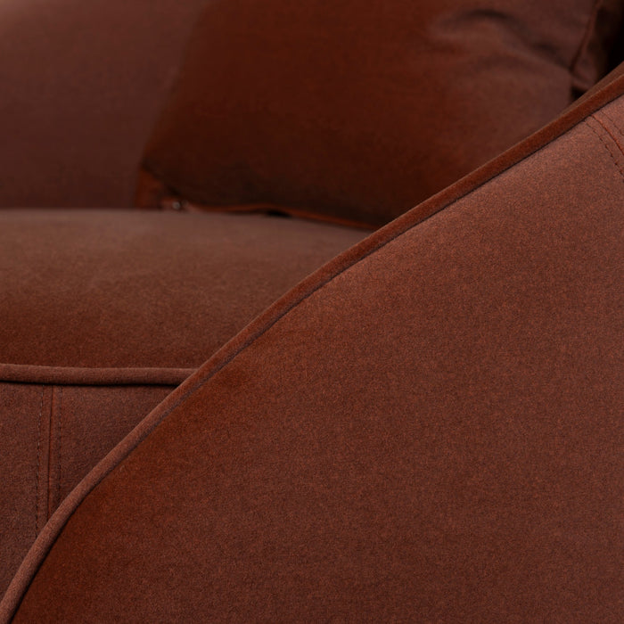 Jake Fabric Armchair - Burnt Brown