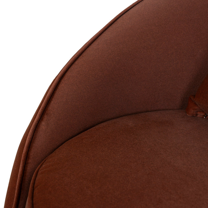 Jake Fabric Armchair - Burnt Brown