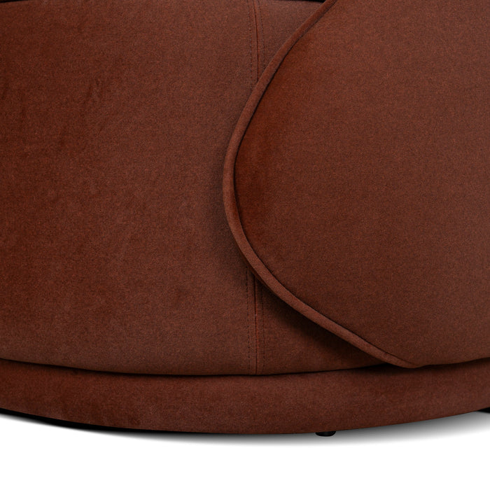 Jake Fabric Armchair - Burnt Brown