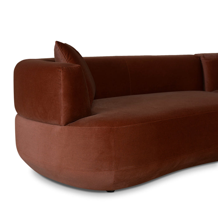 Roly Modular Right Chaise Sofa - Burnt Brown