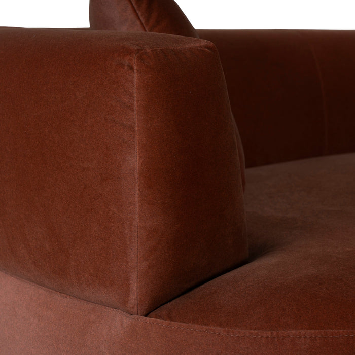 Roly Modular Right Chaise Sofa - Burnt Brown