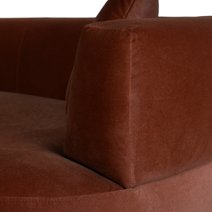 Roly Modular Left Chaise Sofa - Burnt Brown