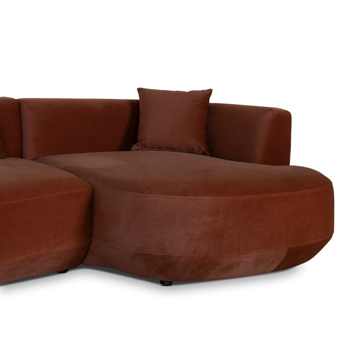 Roly Modular Right Chaise Sofa - Burnt Brown