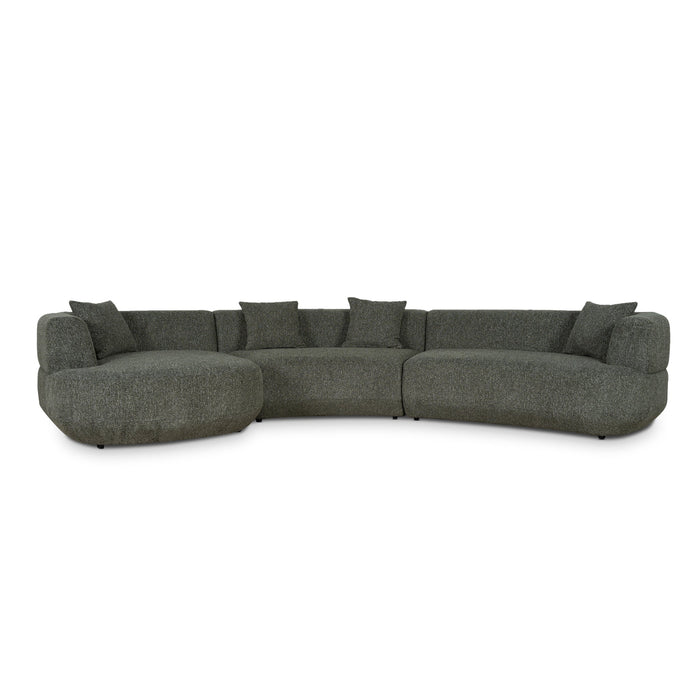 Roly Modular Left Chaise Sofa - Canopy Green