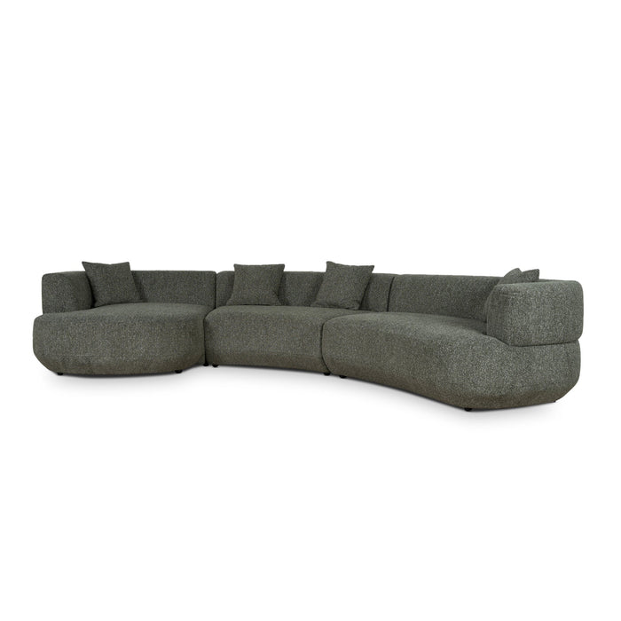 Roly Modular Left Chaise Sofa - Canopy Green