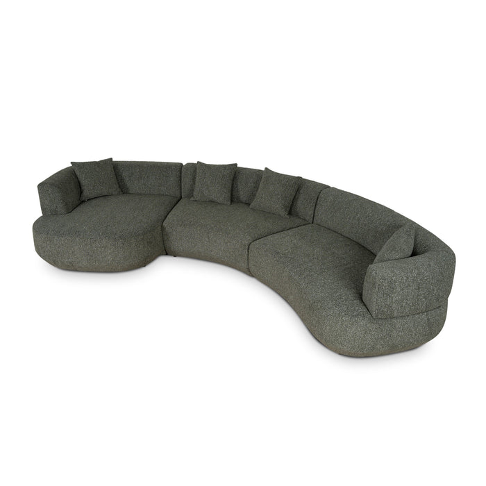 Roly Modular Left Chaise Sofa - Canopy Green