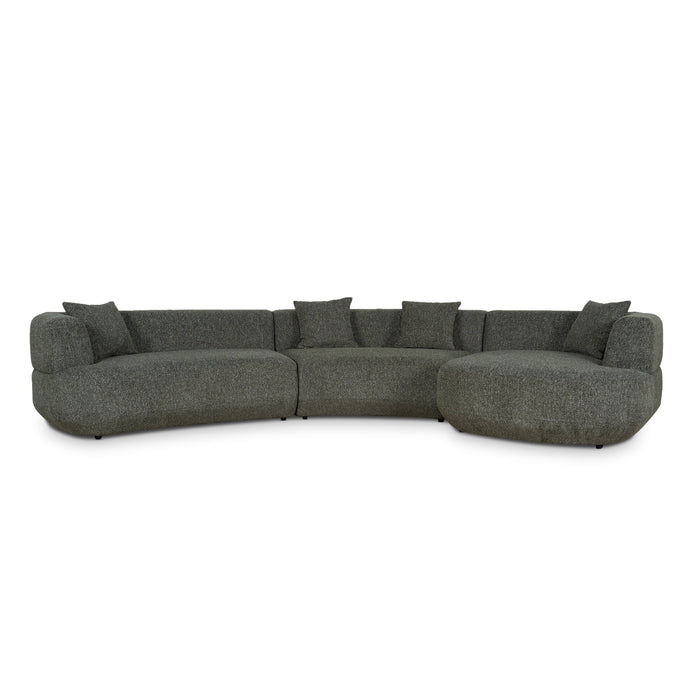 Roly Modular Right Chaise Sofa - Canopy Green