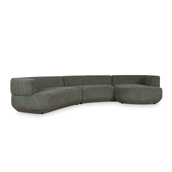 Roly Modular Right Chaise Sofa - Canopy Green