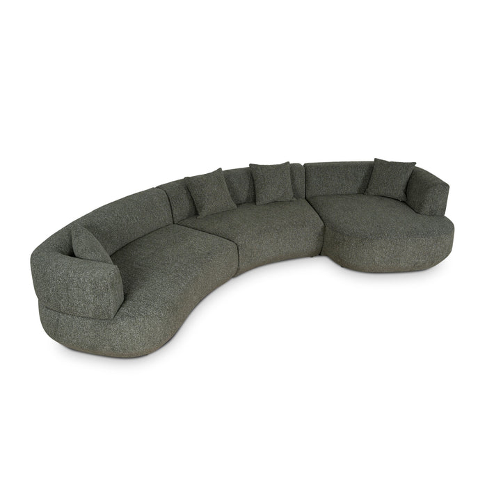 Roly Modular Right Chaise Sofa - Canopy Green