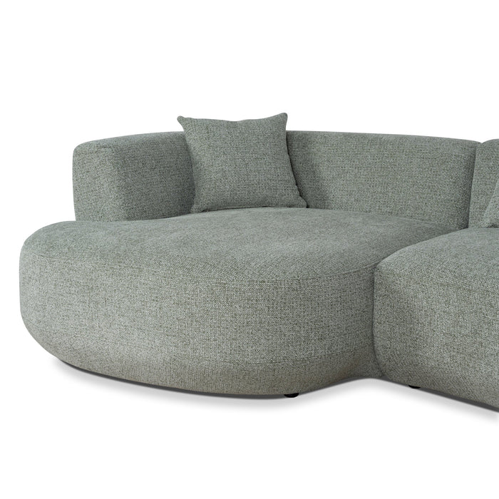 Roly Modular Left Chaise Sofa - Coral Light Green