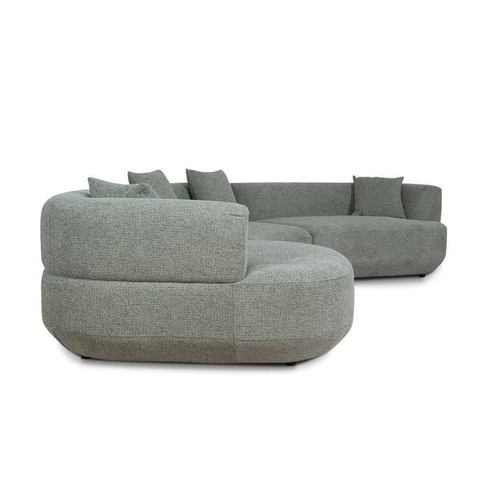 Roly Modular Left Chaise Sofa - Coral Light Green