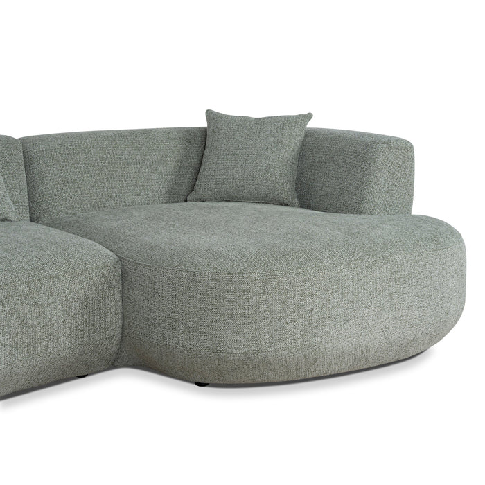 Roly Modular Right Chaise Sofa - Coral Light Green