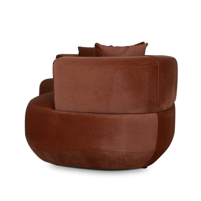 Roly 3 Seater Sofa - Burnt Brown