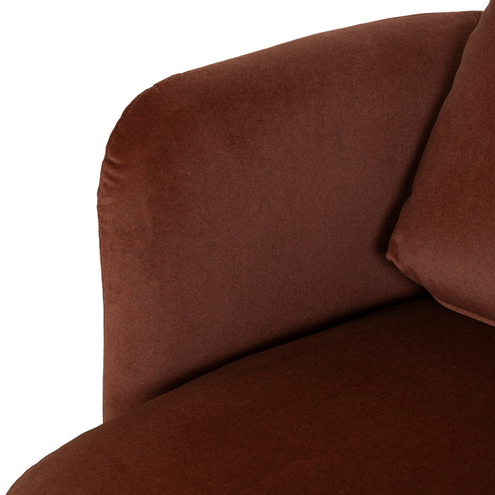 Milo Swivel Armchair - Burnt Brown
