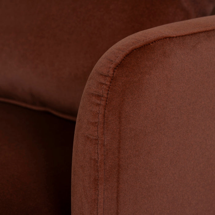 Milo Swivel Armchair - Burnt Brown