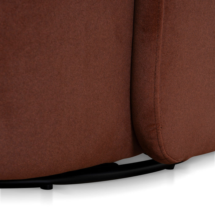 Milo Swivel Armchair - Burnt Brown