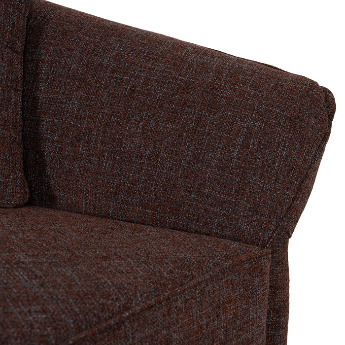 Orlan Left Open Sofa - Moss Brown