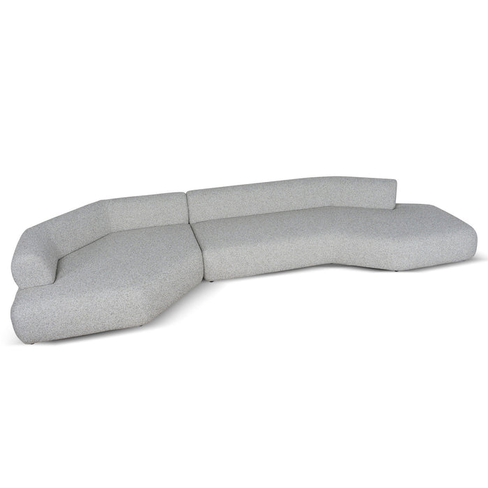 Liora Right Chaise Corner Sofa - Noah Silver Lining