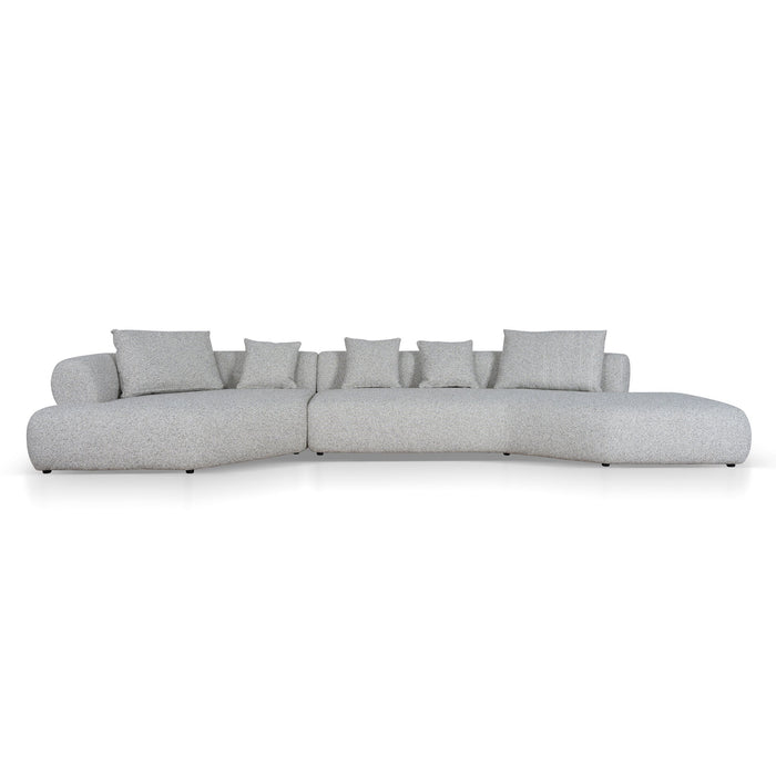 Liora Right Chaise Corner Sofa - Noah Silver Lining