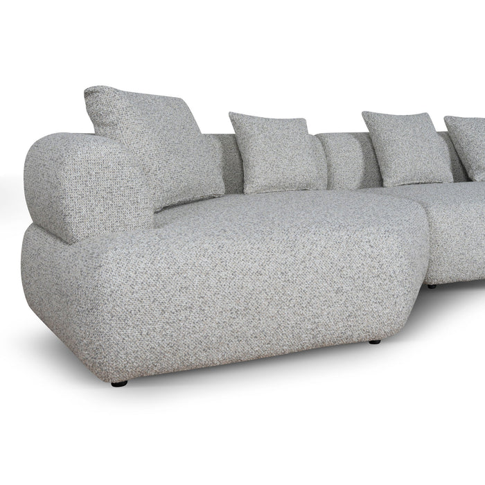 Liora Right Chaise Corner Sofa - Noah Silver Lining