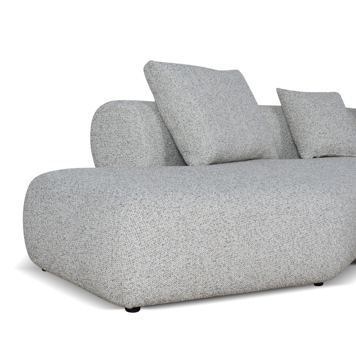 Liora Left Chaise Corner Sofa - Noah Silver Lining