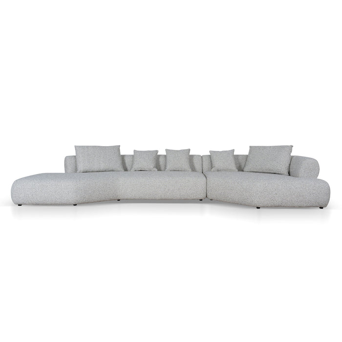 Liora Left Chaise Corner Sofa - Noah Silver Lining