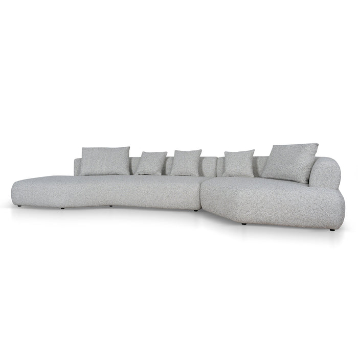 Liora Left Chaise Corner Sofa - Noah Silver Lining