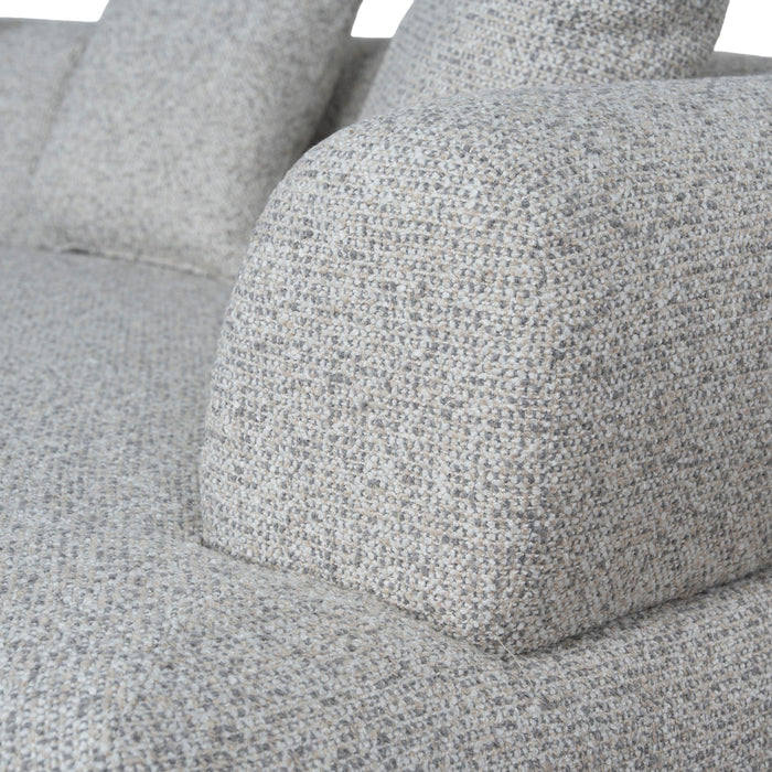 Liora Left Chaise Corner Sofa - Noah Silver Lining