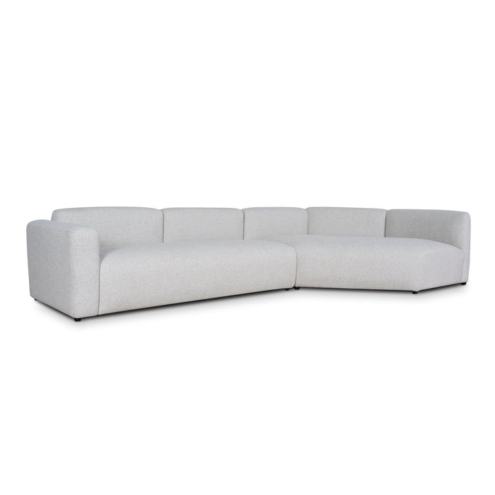 Vestra Left Arm Corner Sofa - Textured Beige