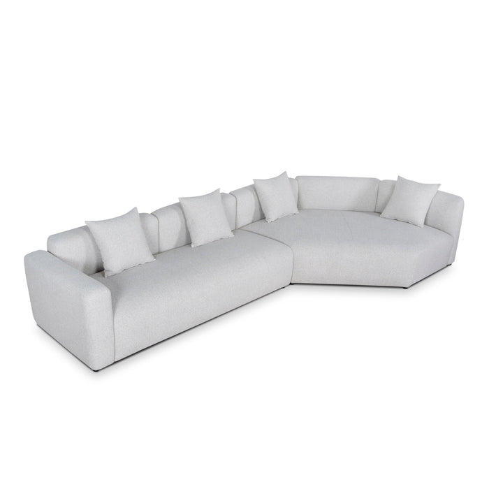 Vestra Left Arm Corner Sofa - Textured Beige
